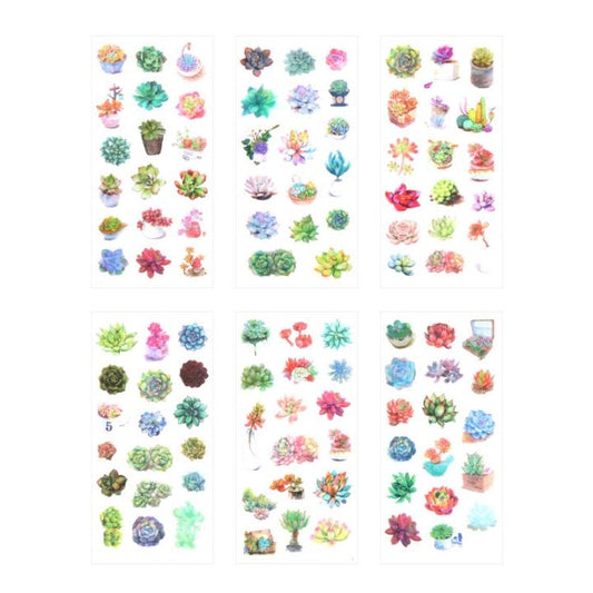  
6 pcs/lot Vintage Retro Plants Flowers Small Scrapbooking Stickers Aesthetic Paper Sticker Flakes Stationary Accessories